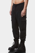 Contrast cargo drawstring pants