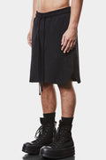 Thom Krom | SS25 - Waffled cotton shorts, Black