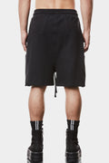 Thom Krom | SS25 - Waffled cotton shorts, Black