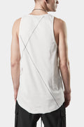 Thom/Krom | AW24 - Scar-stitch cotton tank , White