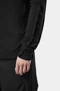 Thom/Krom | AW24 - Piped seams turtleneck viscose sweater, Black