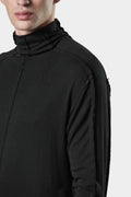 Thom/Krom | AW24 - Piped seams turtleneck viscose sweater, Black