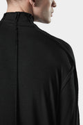 Thom/Krom | AW24 - Piped seams turtleneck viscose sweater, Black