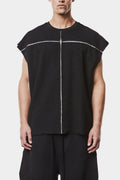 Thom Krom | SS25 - Contrast sleeveless T-Shirt, Black