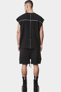 Thom Krom | SS25 - Contrast sleeveless T-Shirt, Black