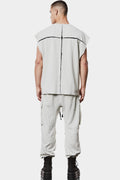 Thom Krom | SS25 - Contrast sleeveless T-Shirt, Light Grey