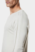 Piped seams long sleeve tee, Dune