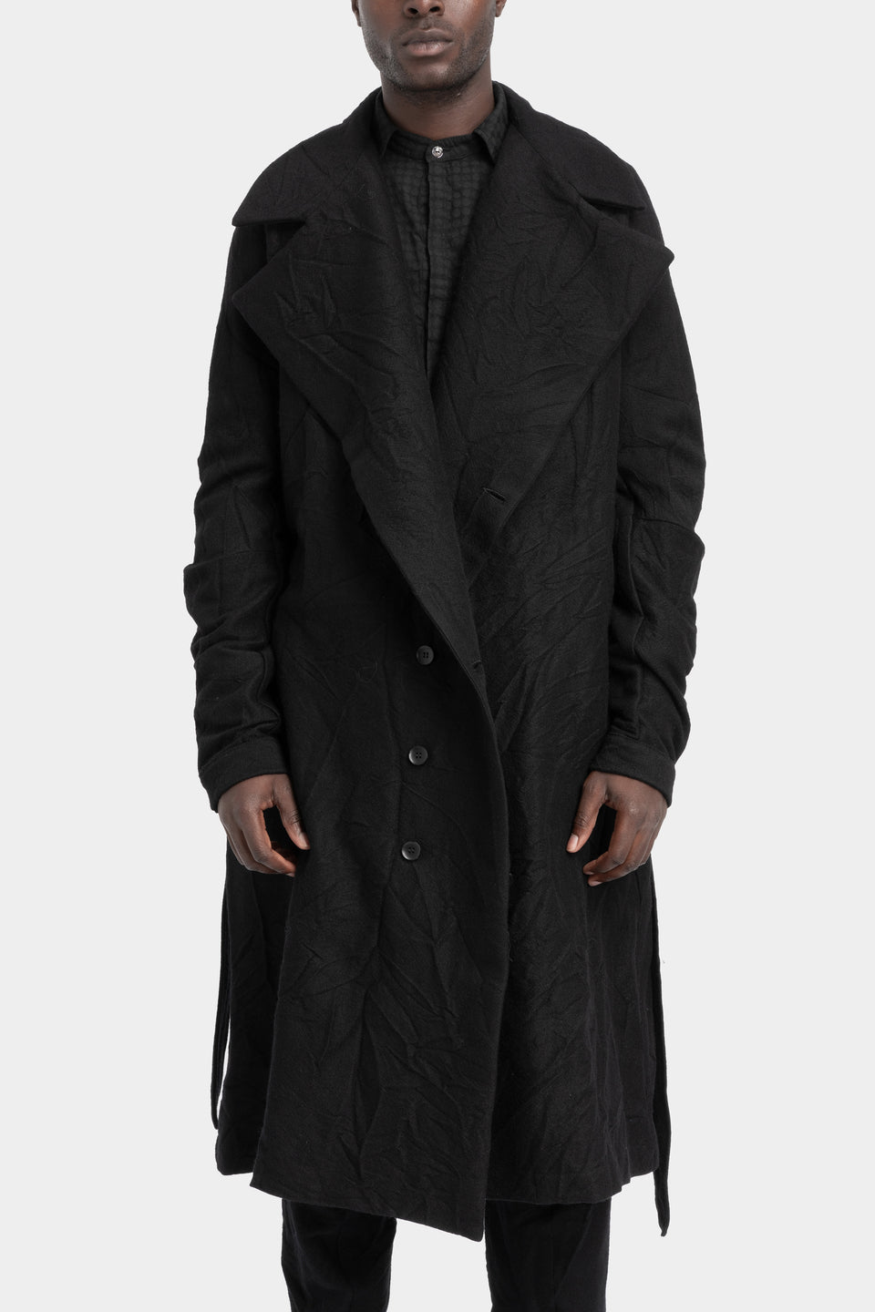 Wool trench coat