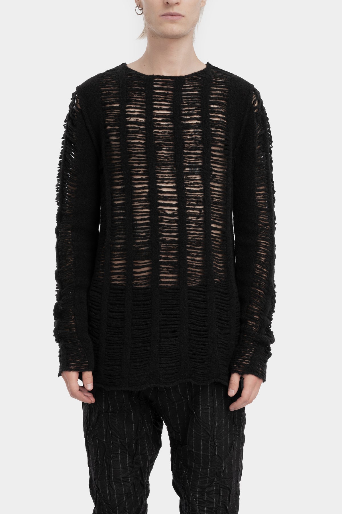 Masnada | AW25 - Laddered knit sweater M35A02