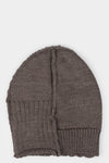 Masnada | AW25 - Patchwork knit beanie, Fango M35A08