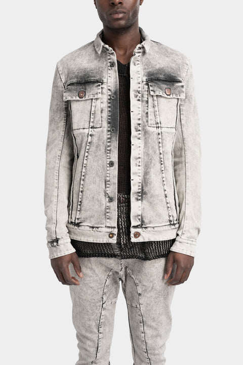 Masnada | SS25 - External seams denim jacket, Dirt white
