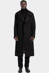 Masnada | AW25 - High neck long hemp wool coat, M3508