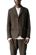 Masnada | AW26 - Crushed wool and linen 3 button jacket, Mocha M3735
