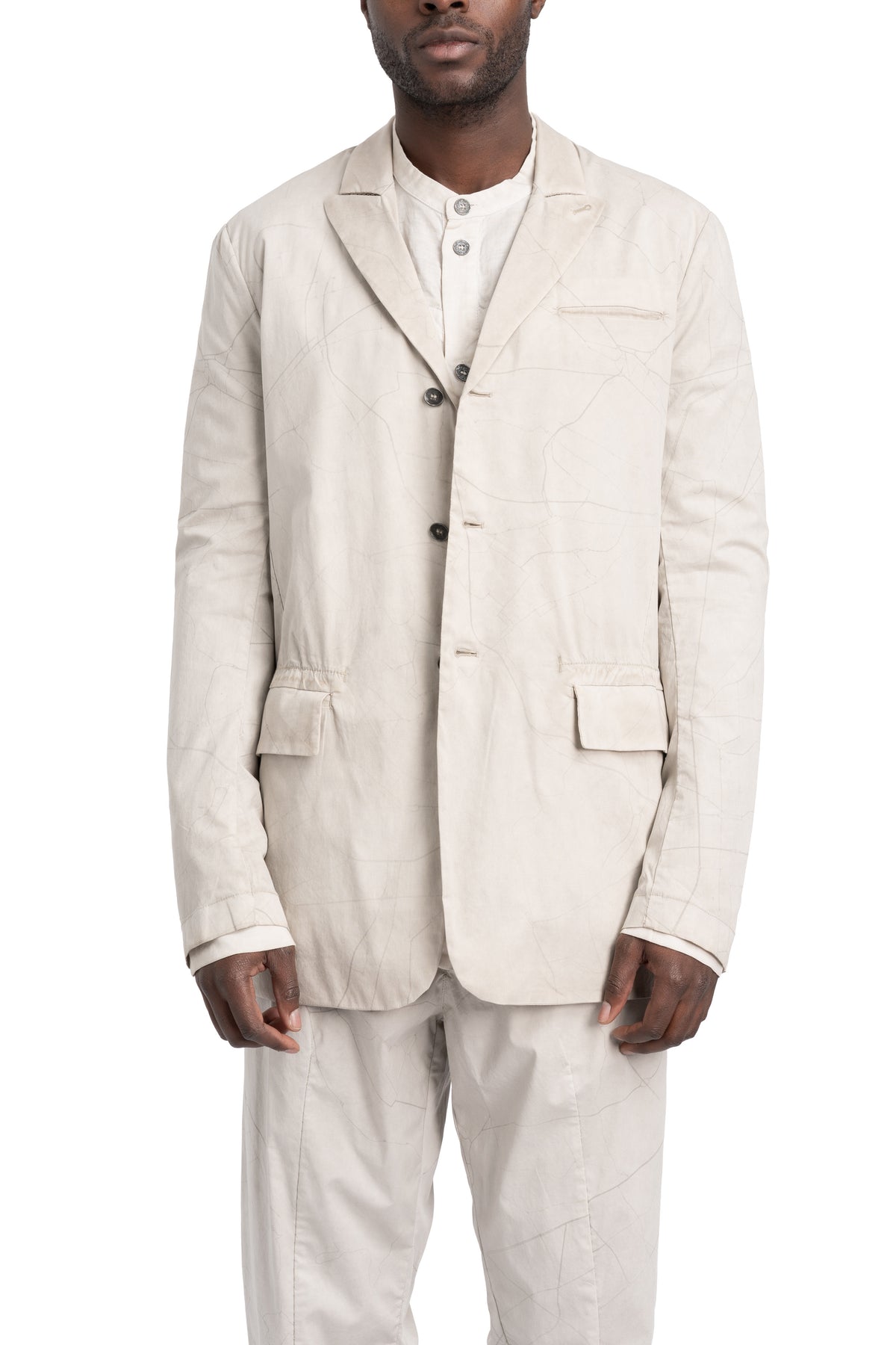Masnada | SS26 - Single Back Vent Jacket, Off White M3680