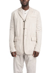 Masnada | SS26 - Single Back Vent Jacket, Off White M3680
