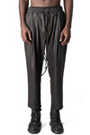 Never Enough | AW26 - Eco vegan leather drawstring pants, Black MPA070