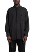 Never Enough | SS26 - Woven Cotton Shirt, Black MSL019