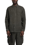 Never Enough | SS26 - Woven Linen Shirt, Green MSL009