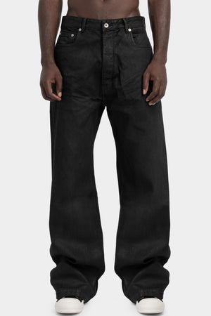 Rick Owens DRKSHDW | AW25 - Geth jeans, Black waxed | DU02E7351 BW