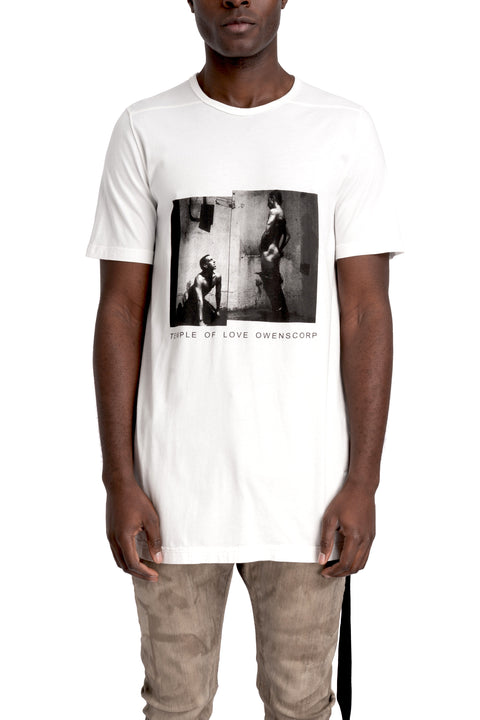Rick Owens DRKSHDW | SS26 - Level tee, White RN / Rick Piss print DU01F4250 RNEP6P 1109