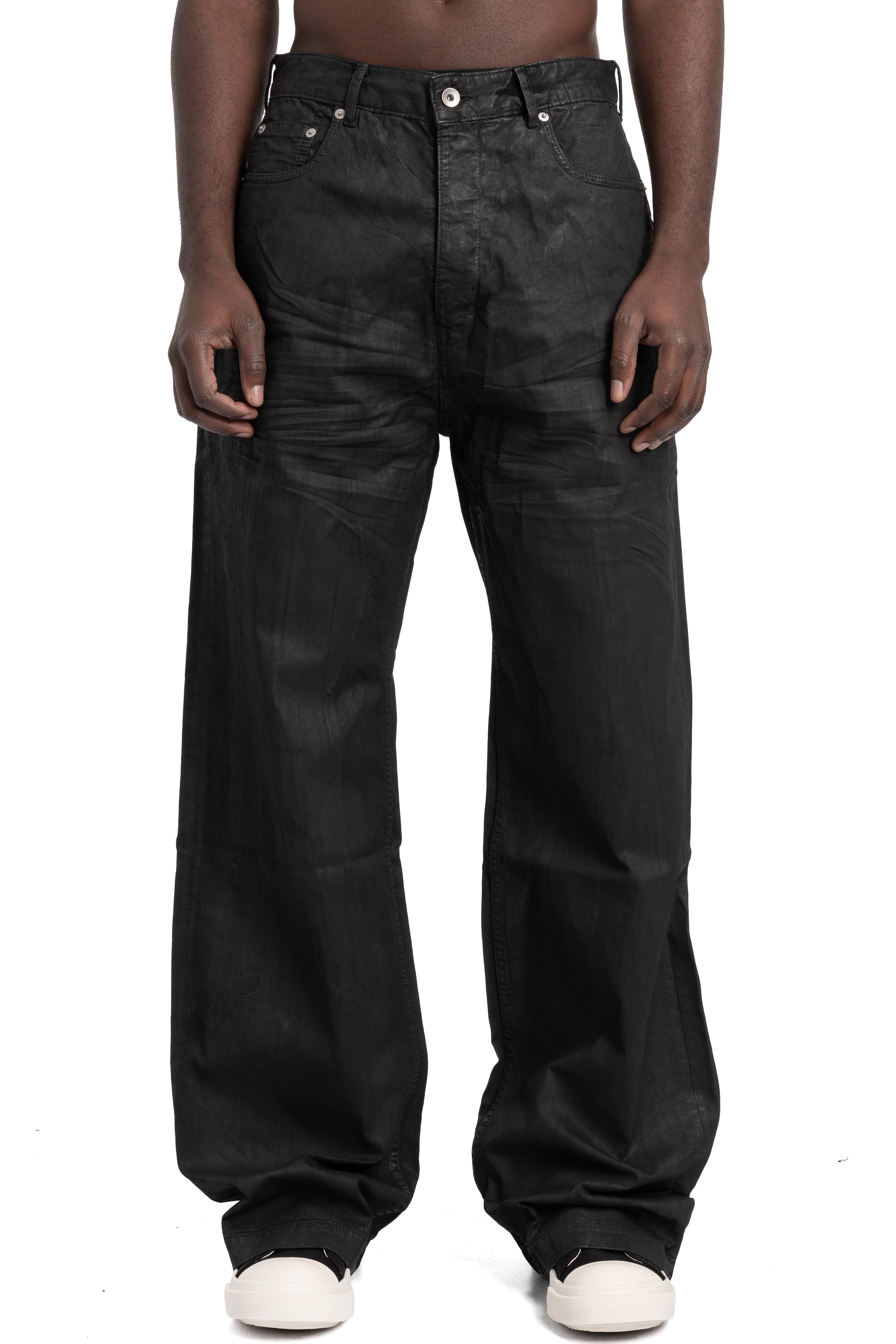 RICK OWENS GETH ジーンズ Rick Owens DRKSHDW | Geth jeans, Deep Black DBK 8oz, DU01F4351 DBK