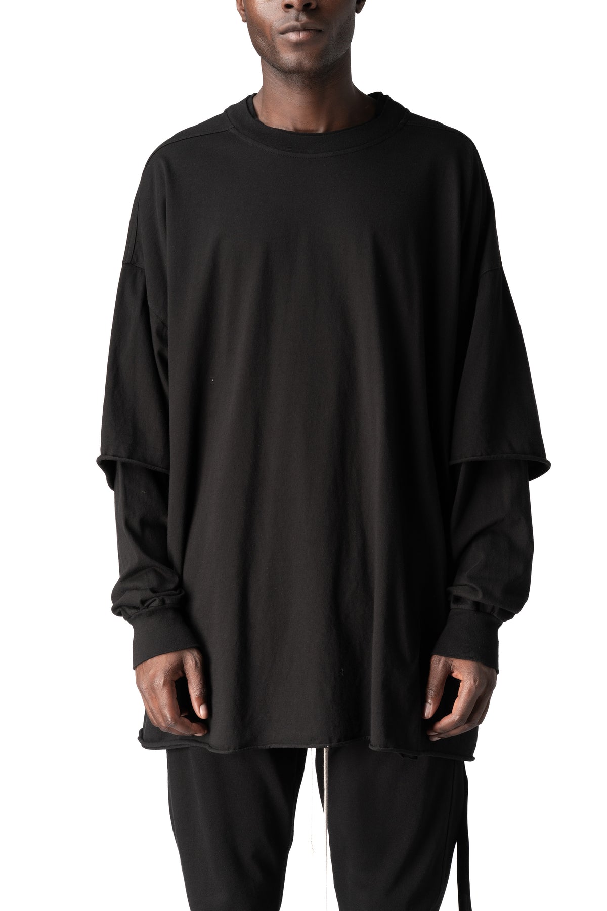 Rick Owens DRKSHDW | AW26 - Tommy Hustler Knit T-Shirt, Black DU02F6266RN