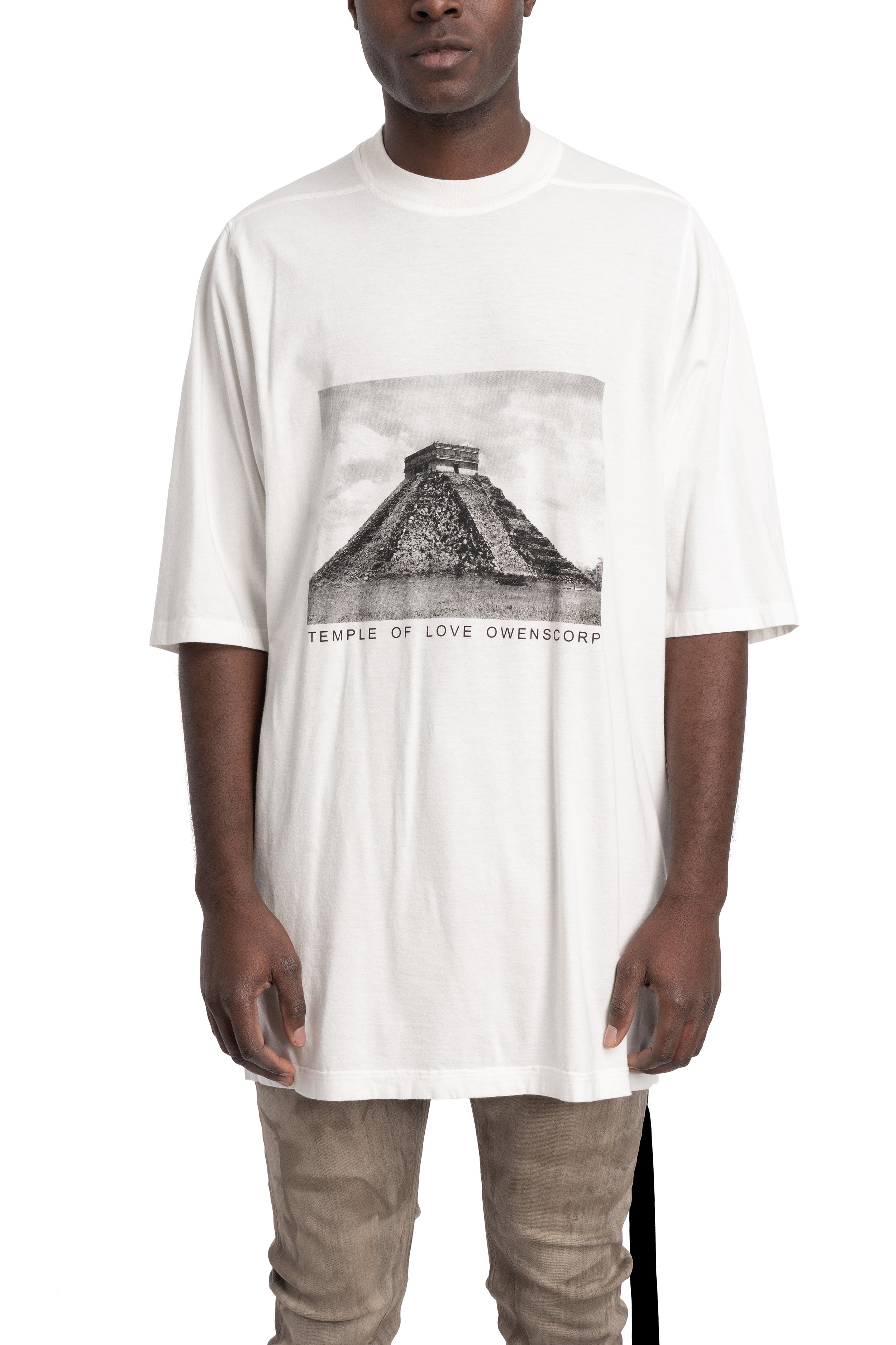 Rick Owens DRKSHDW | Jumbo SS T-Shirt, Temple Of Love Print