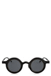 Rigards | RG1062 - Horn sunglasses, black/white / dark grey lens