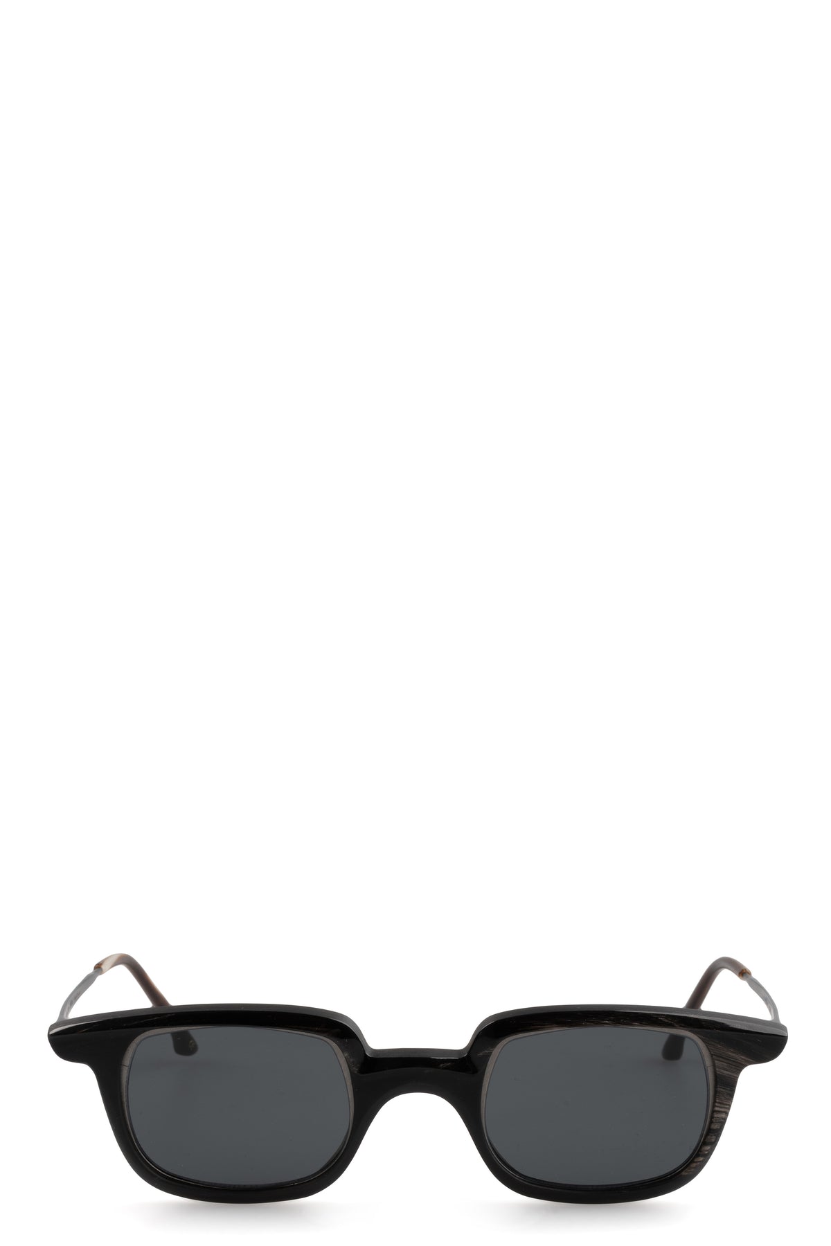 Rigards | RG1065 - Horn sunglasses, black/white / dark grey lens