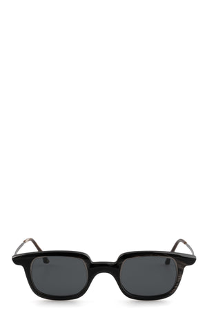 Rigards | RG1065 - Horn sunglasses, black/white / dark grey lens