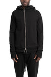 SAN263-1 | SS26 - Asymmetric Zip Hoodie, Black SS26-0606-BL