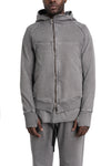 SAN263-1 | SS26 - Asymmetric Zip Hoodie, Grey SS26-0606-GY