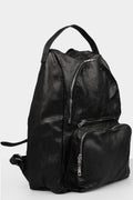 Samoke | AW25 - Buffalo leather zip backpack, Black BPK0125-BL