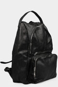Samoke | AW25 - Buffalo leather zip backpack, Black BPK0125-BL