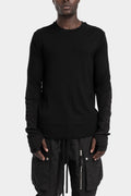 Thom Krom | AW25- Long sleeve tee, Black MTS889
