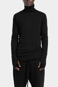 Thom Krom | AW25 - Turtleneck long sleeve tee, Black MTS891