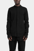 Thom Krom | AW25 - Ribbed jersey cotton shirt, Black MTS894