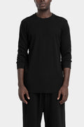 Thom Krom | AW25 - Ribbed 3/4 sleeve t-shirt, MTS895 Black