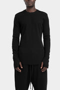 Thom Krom | AW25 - Ribbed long sleeve t-shirt, MTS898 Black
