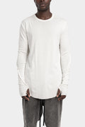 Thom Krom | AW25 Piped seams long sleeve tee, MTS900 White 