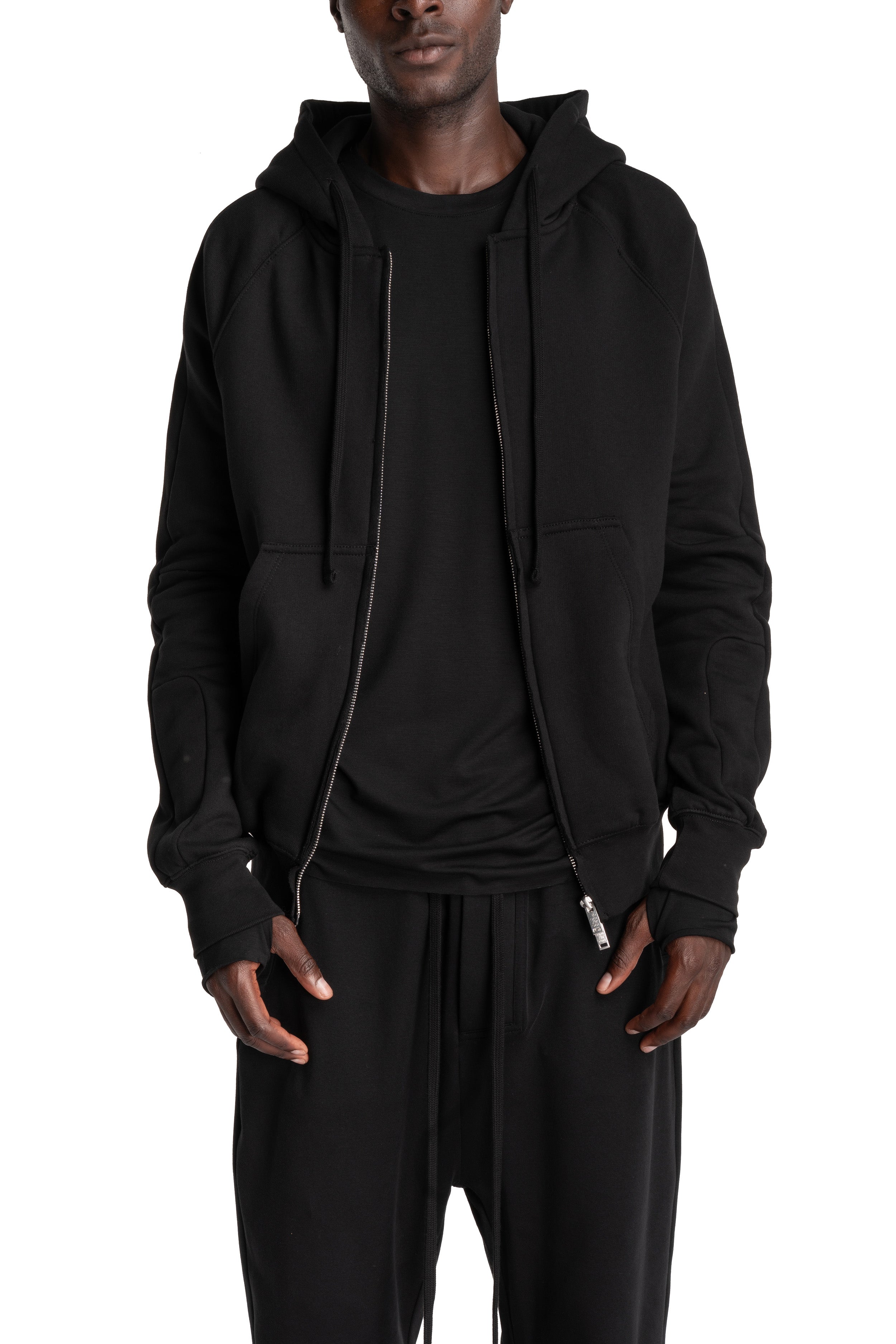 Thom Krom | AW26 - Hooded Zip Jacket, Black MSJ711 – ORIMONO.eu