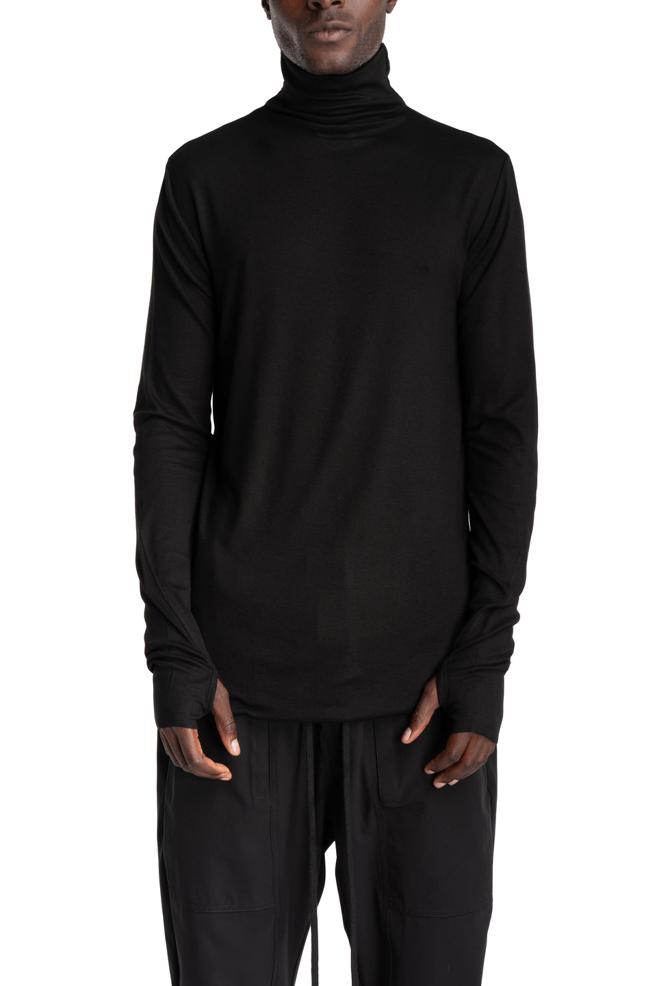 Roll Neck Longsleeve, Black