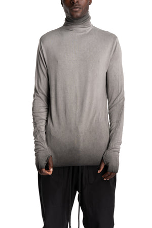 Thom Krom | AW26 - Roll Neck Longsleeve, Cold Dye Grey MTS1003