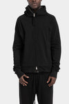 Thom Krom | SS26 - Contrast zip up hood sweater, Black MSJ694