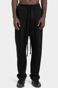 Thom Krom | SS26 - Drop crotch cotton sweatpants, Black MST514