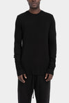 Thom Krom | SS26 - Lightweight long sleeve tee, Black MTS953
