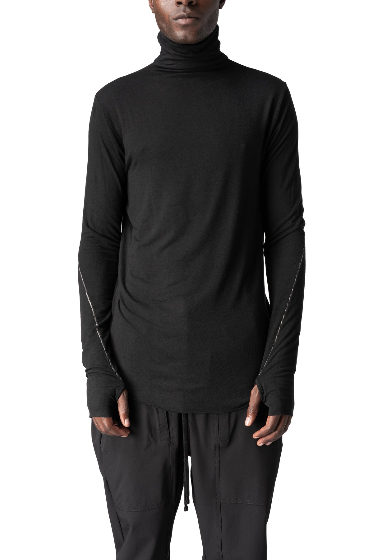 Thom Krom | AW26 - Modal cashmere jersey top, Black MTS979