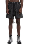 Thom Krom | SS26 - Papery cotton shorts, Black marble MP37