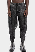 Thom Krom | SS26 - Cropped cotton poplin pants, Black marble MP41