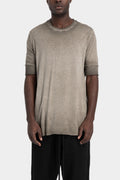 Thom Krom | SS26 - Cuffed sleeve t-shirt, Cold dyed olive MTS942